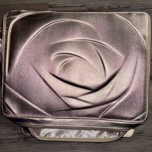 NWOT Lancôme Rose makeup bag in champagne